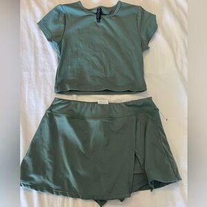 Cotton on body tennis skirt & top set